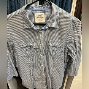 American Eagle Stripe Button Down Shirt